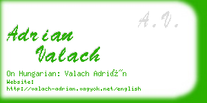 adrian valach business card